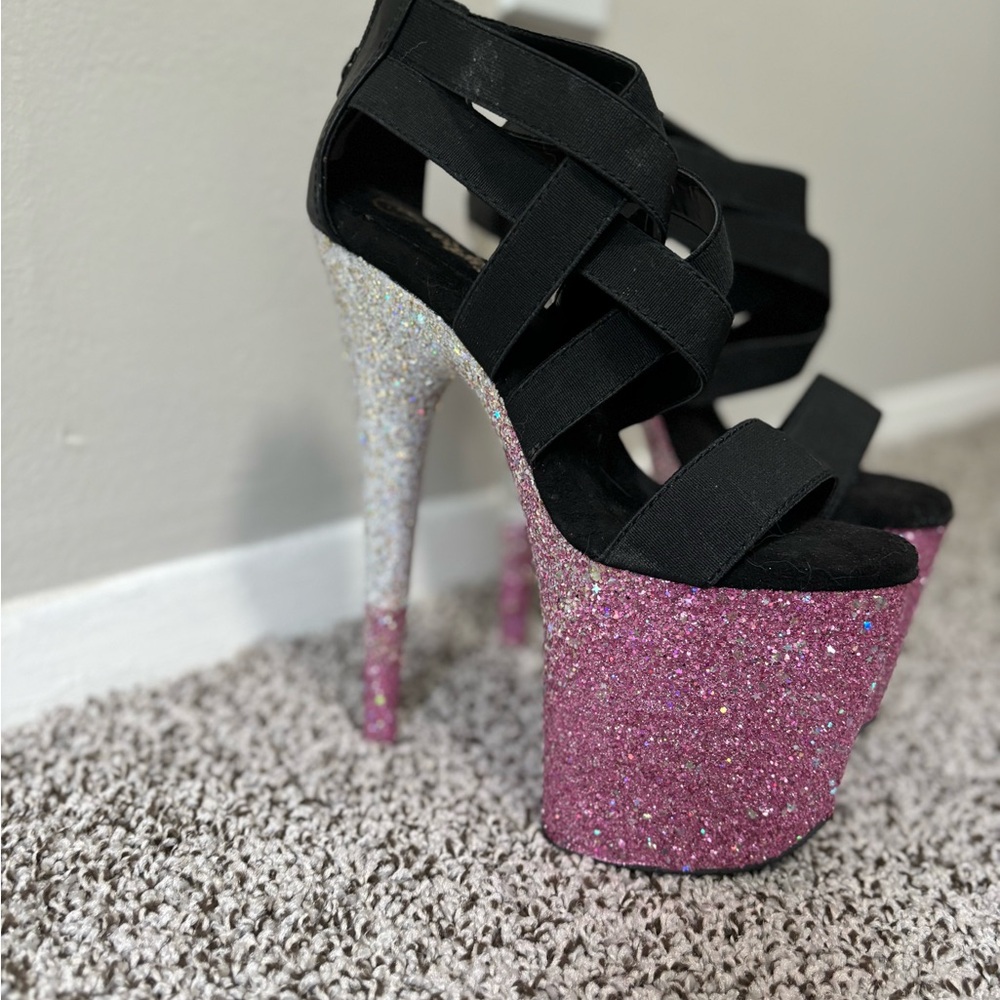 Custom made stripper Nightshade Heels size 8